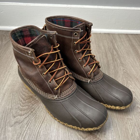 LL Bean Boots Mens 12 Limited Edition 8" Thinsulate Tartan Flannel Lined 507682